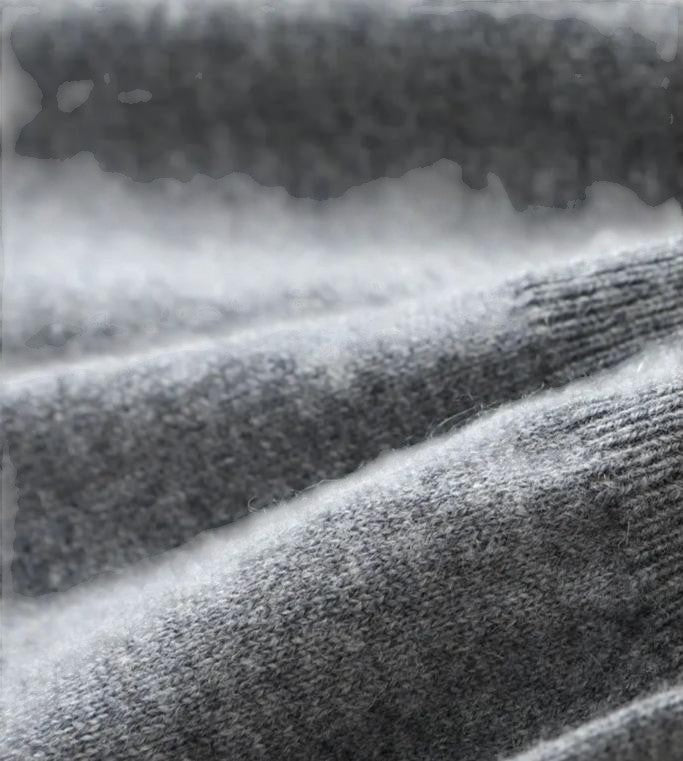 Cashmere Knit Zip Vest - Dark Gray