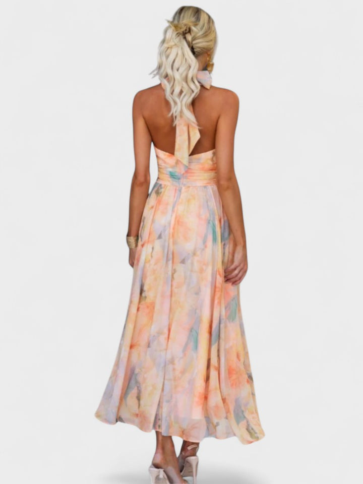BRONWYN | Watercolor Print Maxi Dress