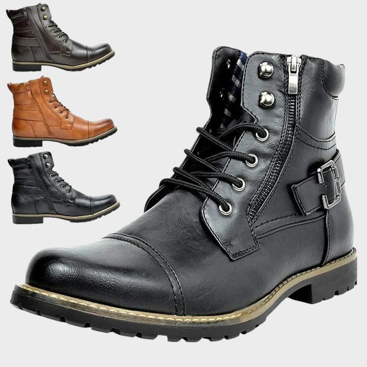 Liam | Leather Boots With Laces