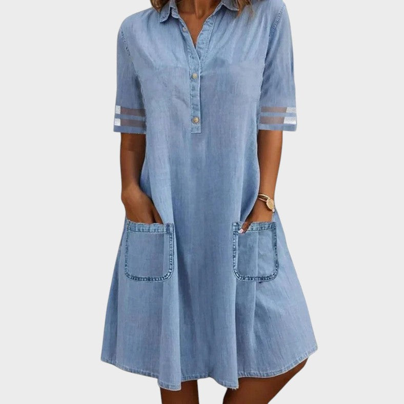 ESTRID | Mini denim dress with side pockets
