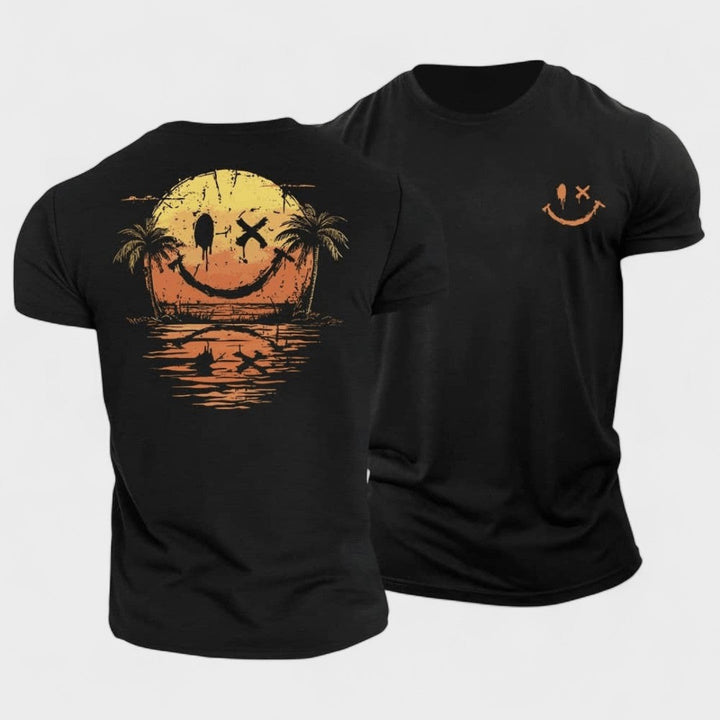 Isaac | Summery smiley T-shirt with ocean motif