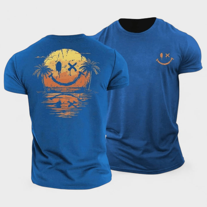Isaac | Summery smiley T-shirt with ocean motif
