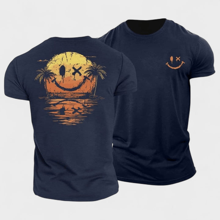 Isaac | Summery smiley T-shirt with ocean motif