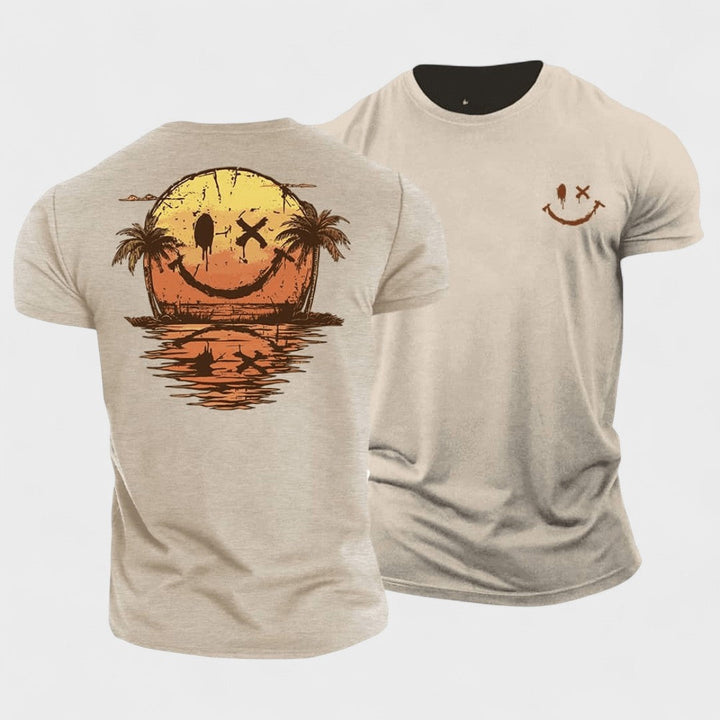 Isaac | Summery smiley T-shirt with ocean motif