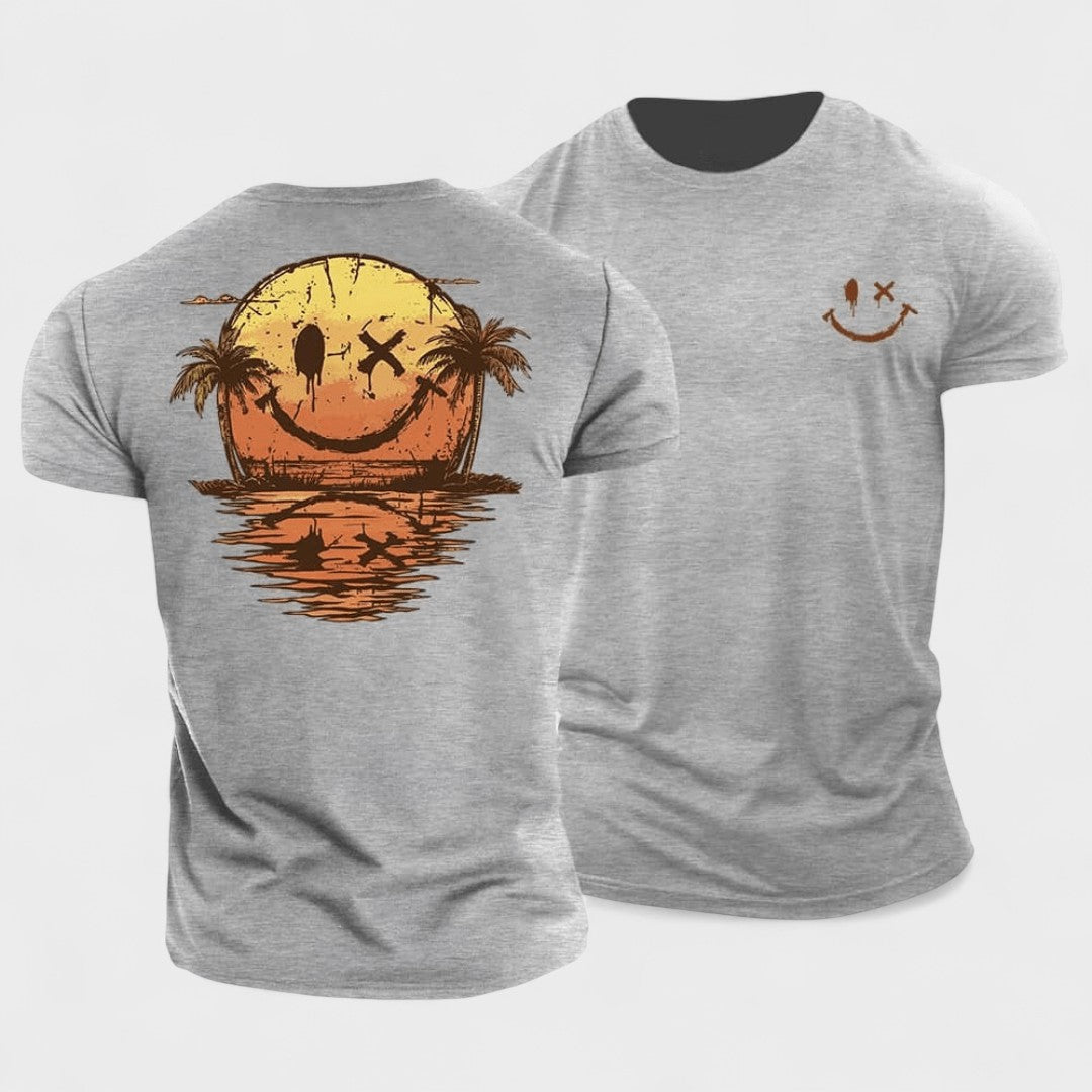 Isaac | Summery smiley T-shirt with ocean motif