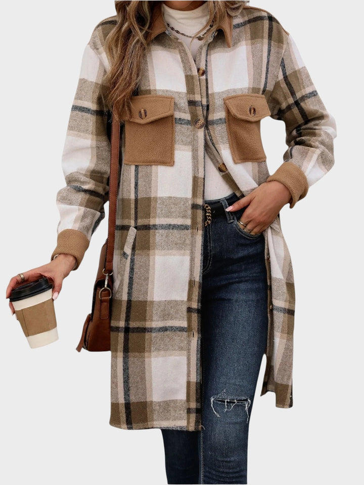 Celina | Shirt Jacket with Plaid Pattern and Pockets