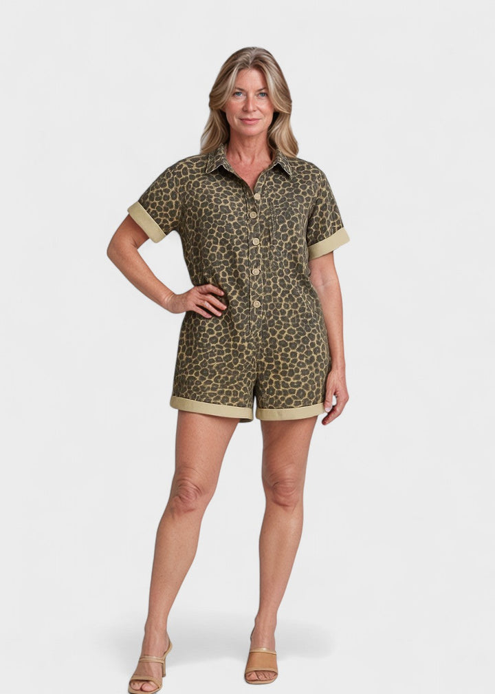 TAYLOR | Shirt Dress with Leopard Print