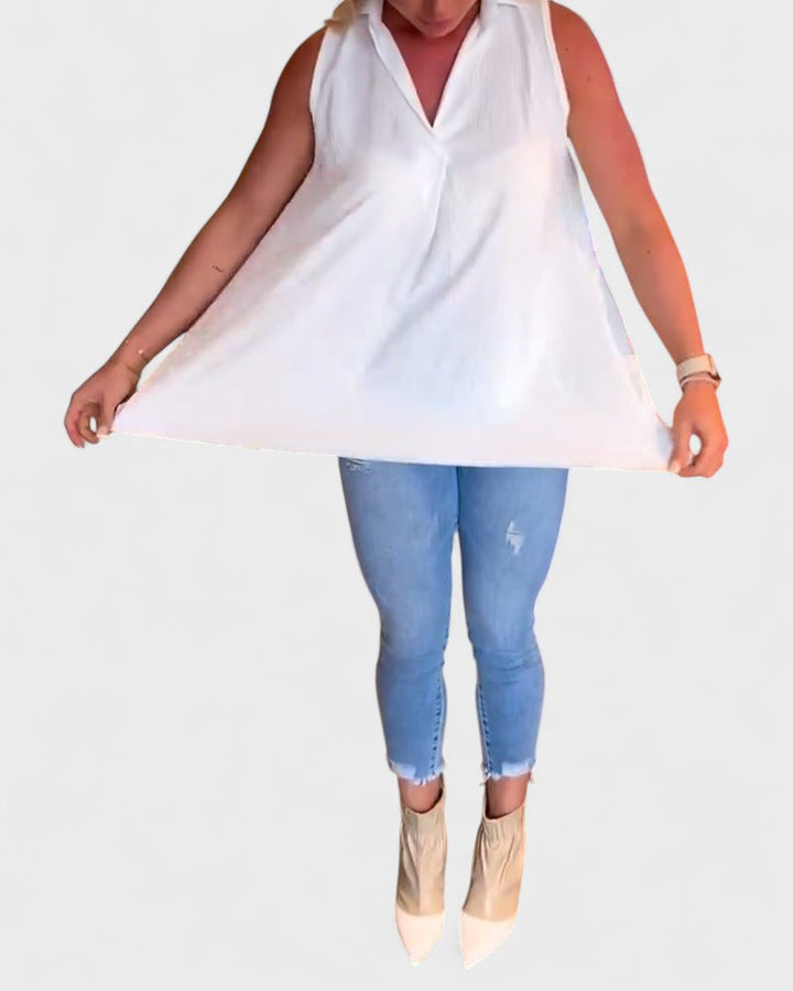 NANA | Sleeveless ruffled shirt