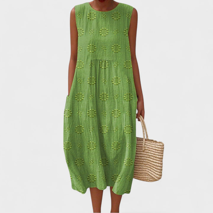 LUCY | Elegant sleeveless cotton dress