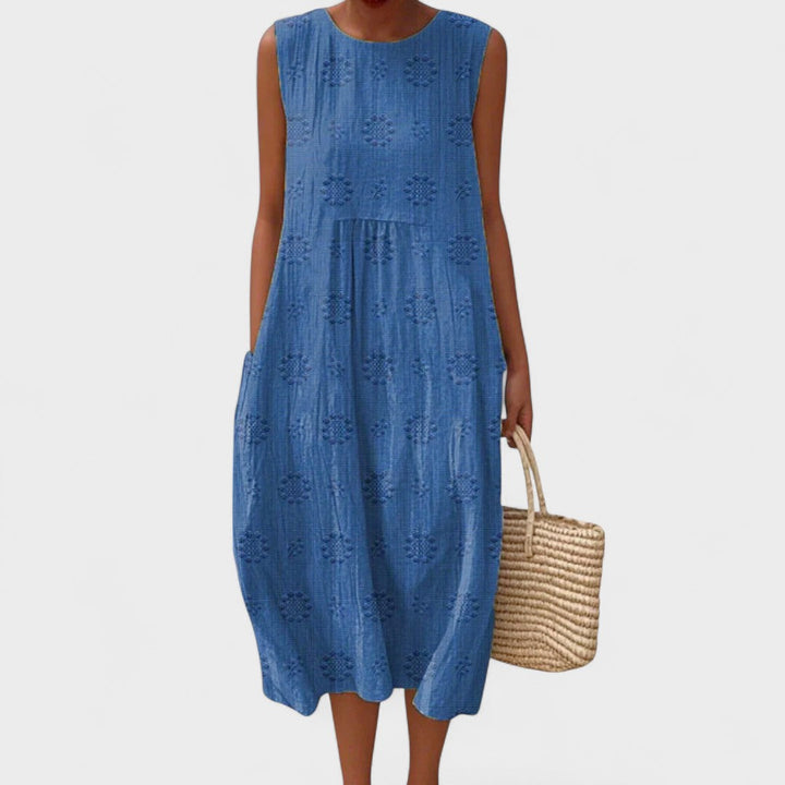 LUCY | Elegant sleeveless cotton dress