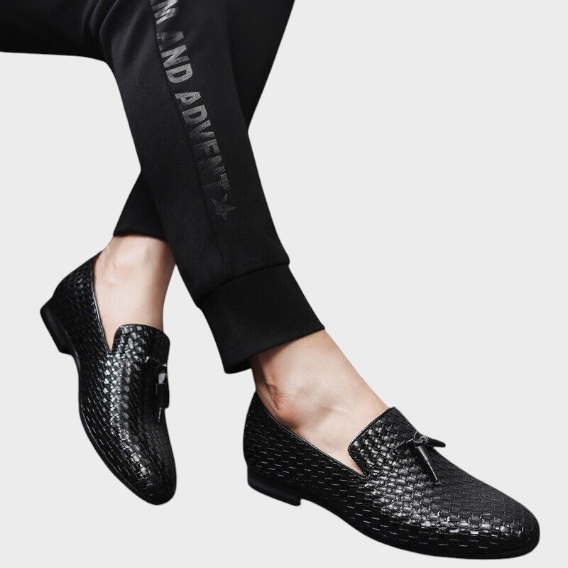 Archie | Woven leather loafers without laces