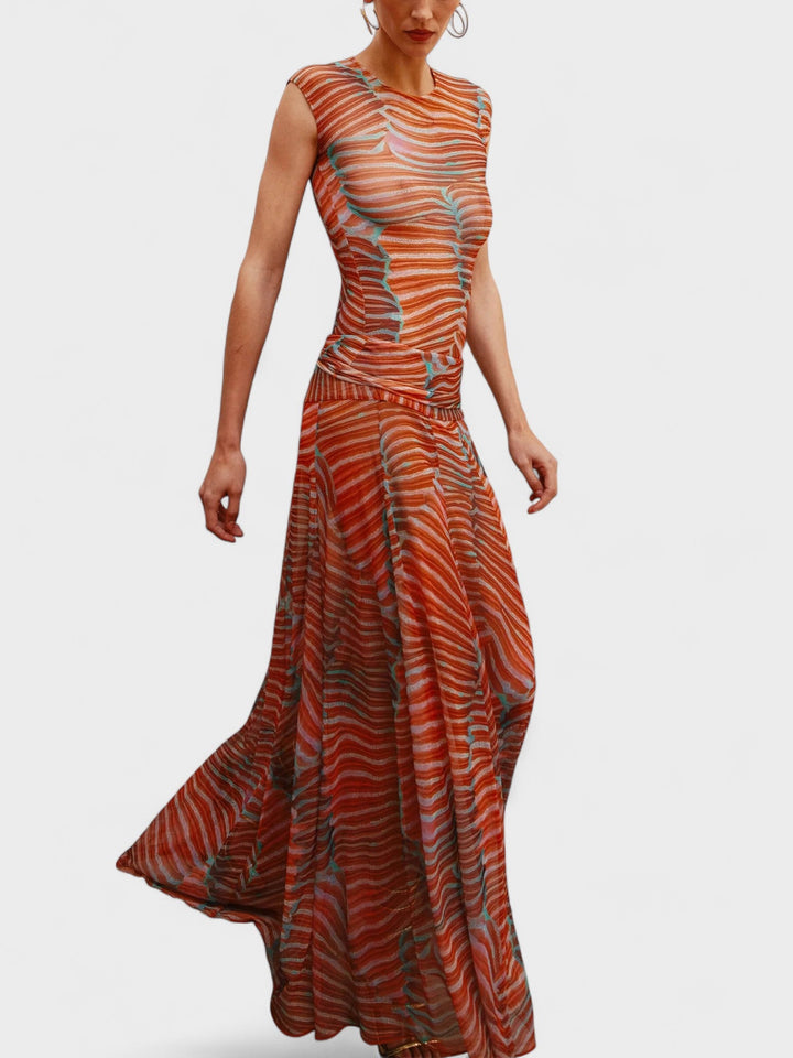 AURORA | Wavy Glowing Mesh Bodysuit