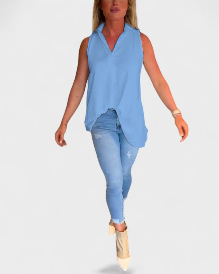 NANA | Sleeveless ruffled shirt
