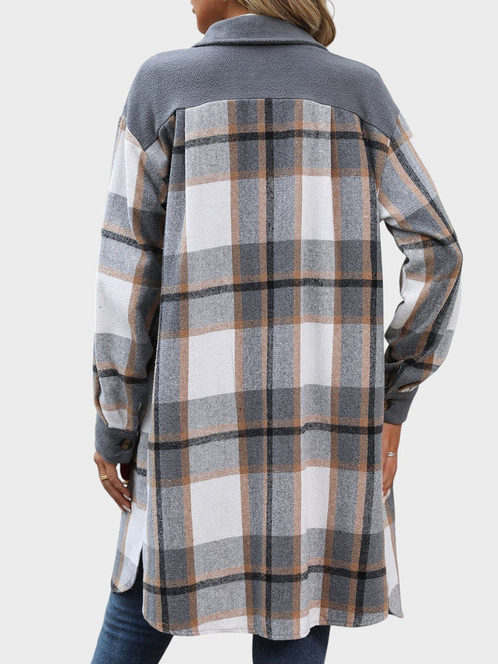 Celina | Shirt Jacket with Plaid Pattern and Pockets
