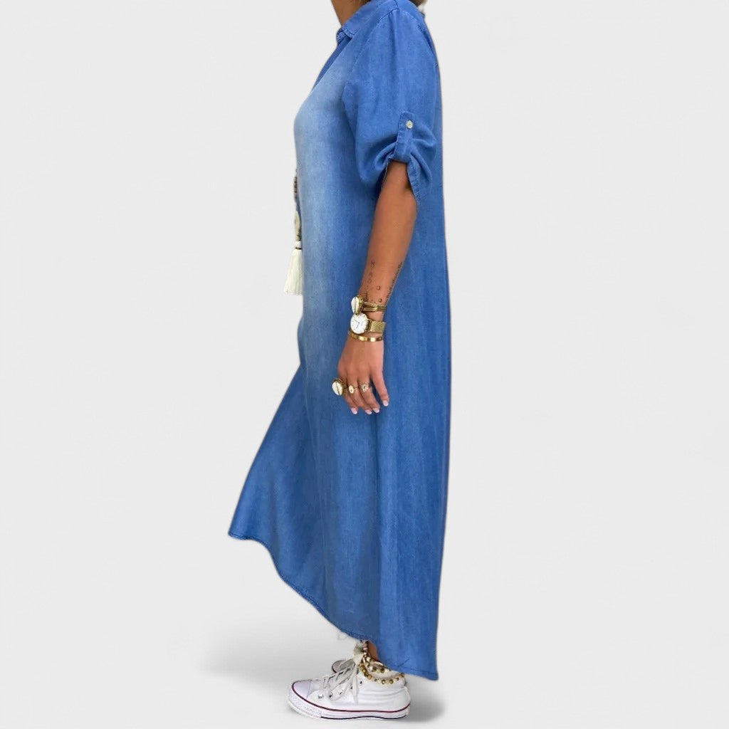 ELIZABETH | Long dress in denim look