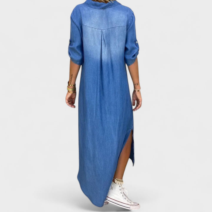 ELIZABETH | Long dress in denim look