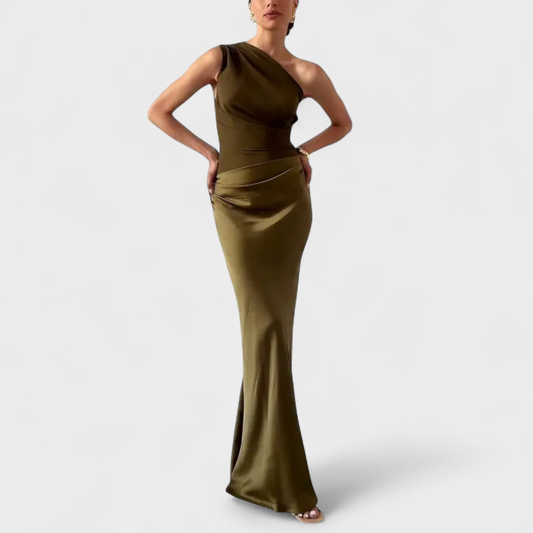 ERNA | Elegant pleated maxi dress