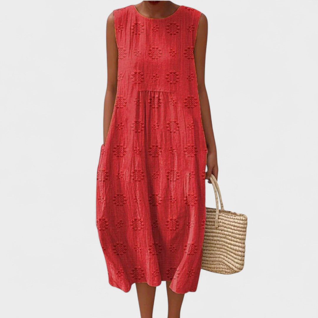 LUCY | Elegant sleeveless cotton dress