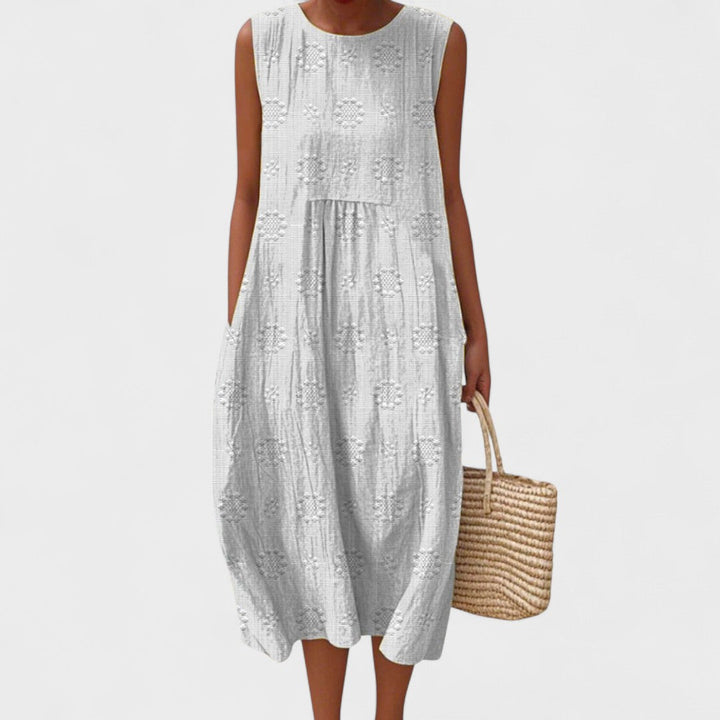 LUCY | Elegant sleeveless cotton dress