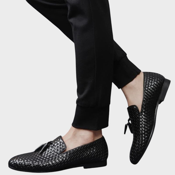 Archie | Woven leather loafers without laces