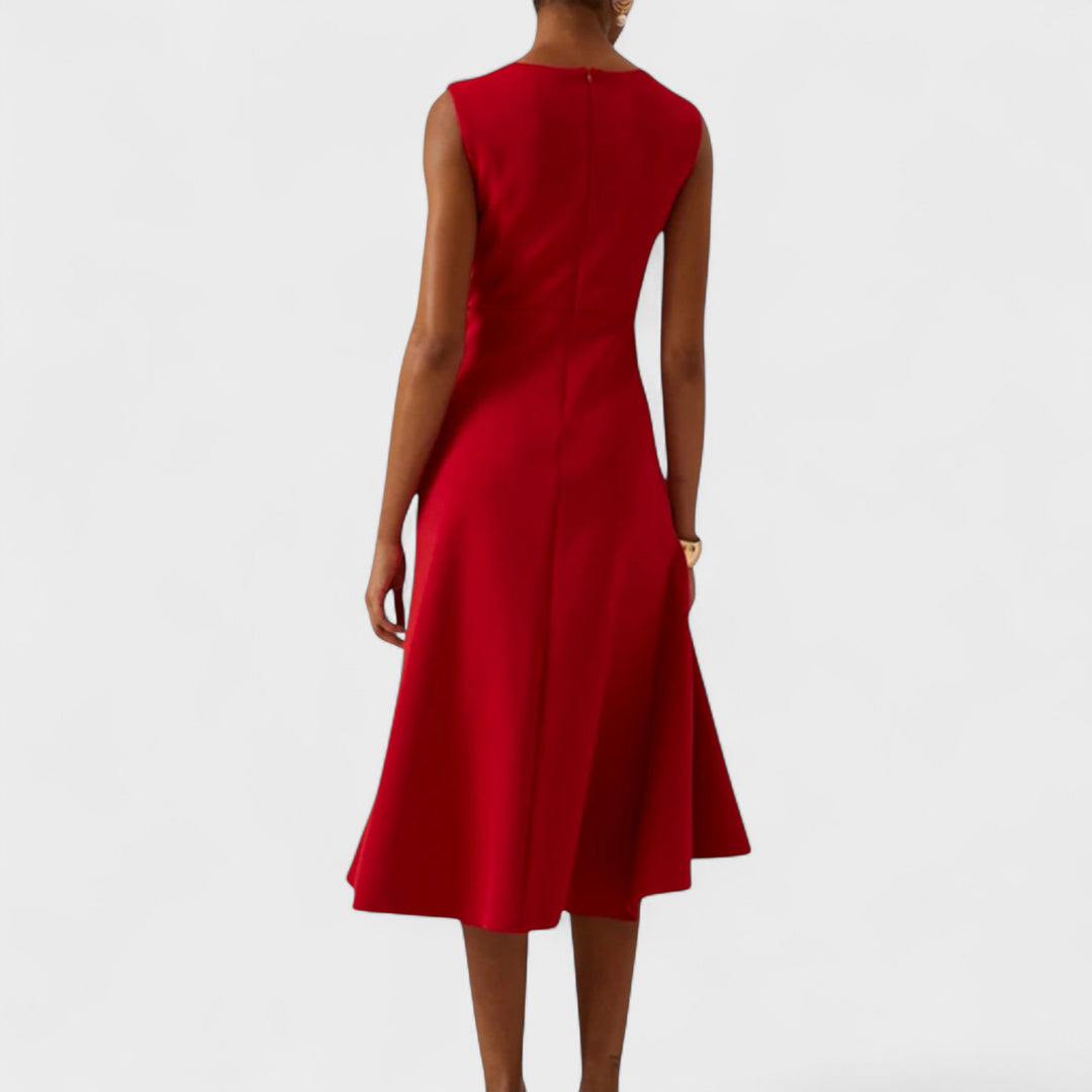HALLIE | Asymmetrical midi dress
