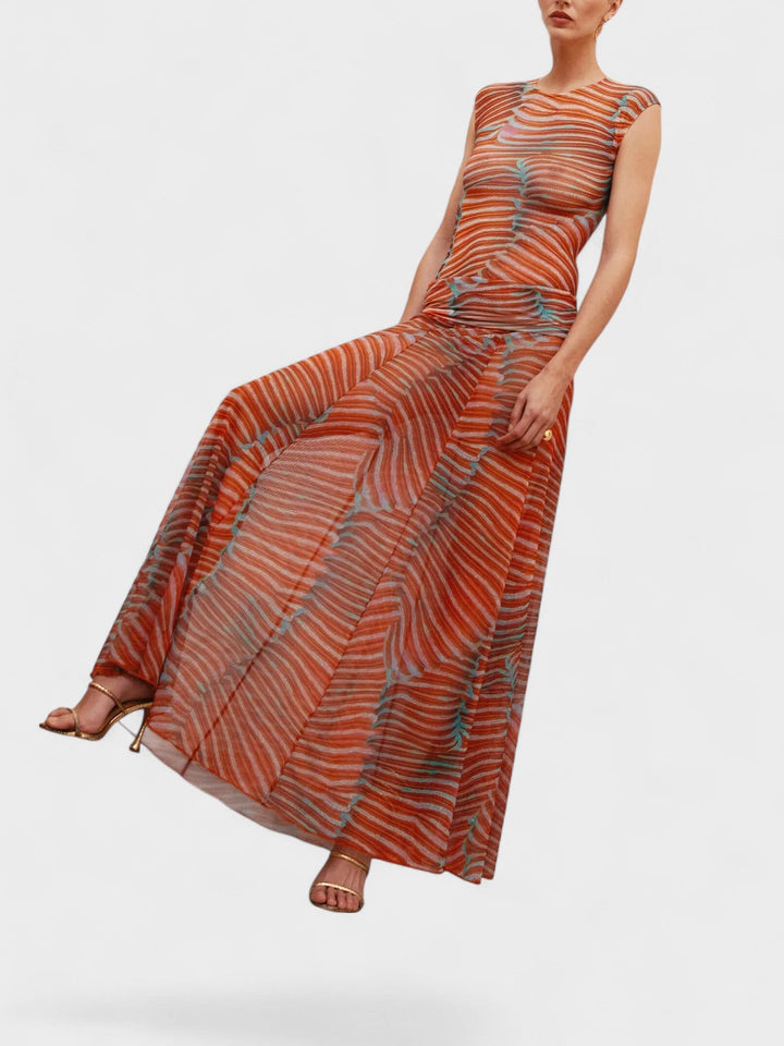 AURORA | Wavy Glowing Mesh Bodysuit