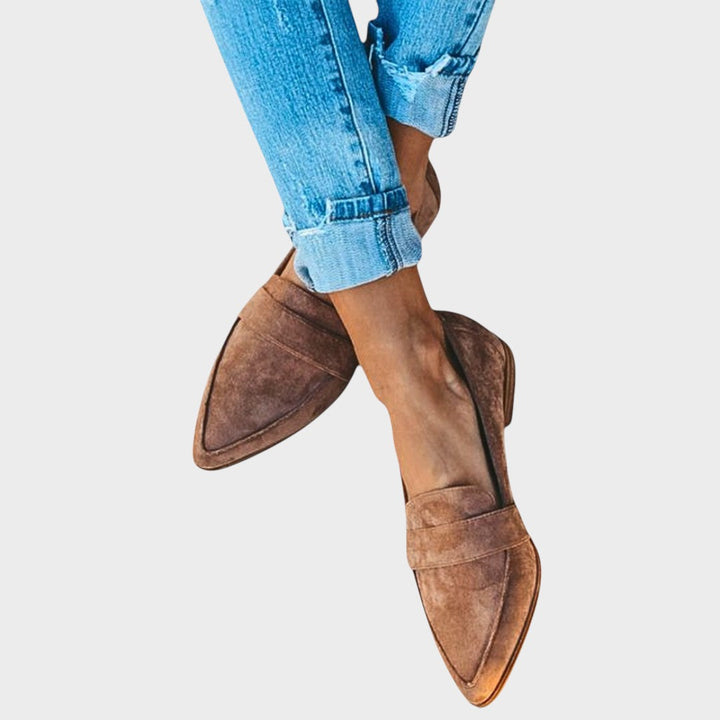 Rose | Suede Loafers with Pointed Toe