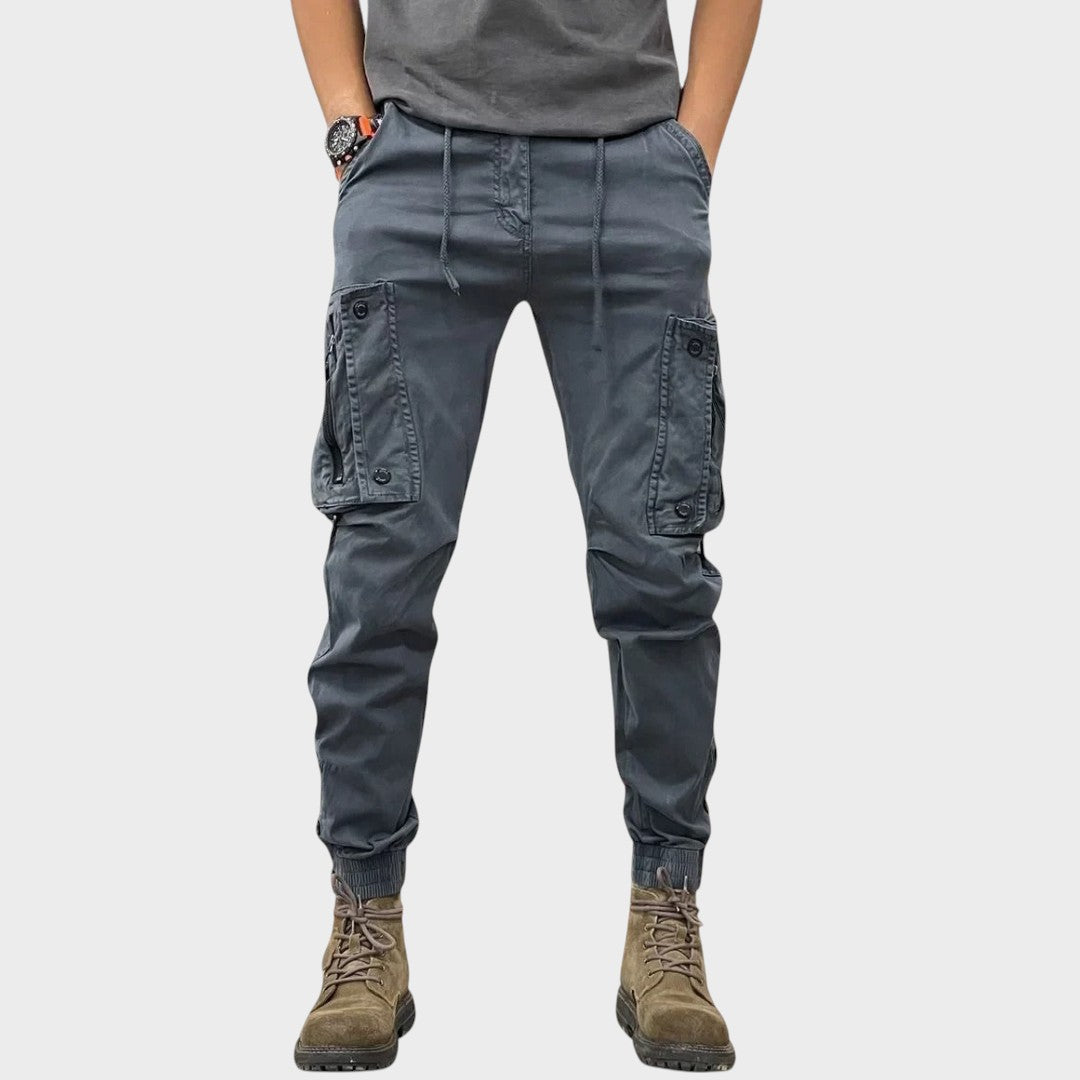 Elijah - Stretch cargo trousers with pockets