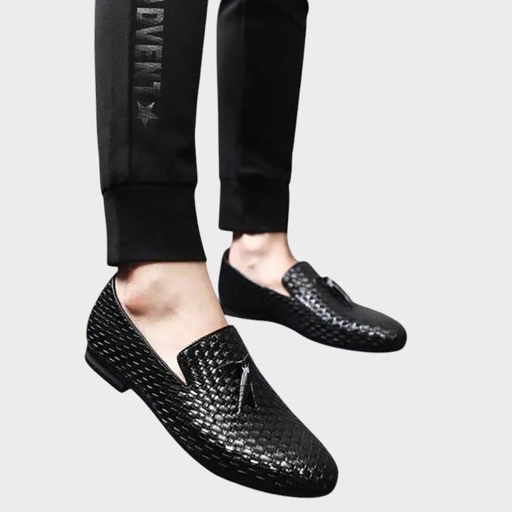 Archie | Woven leather loafers without laces