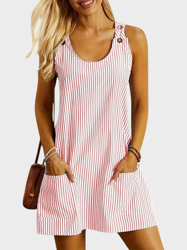 Selene™ | Stylish Striped Summer Dress with Pockets