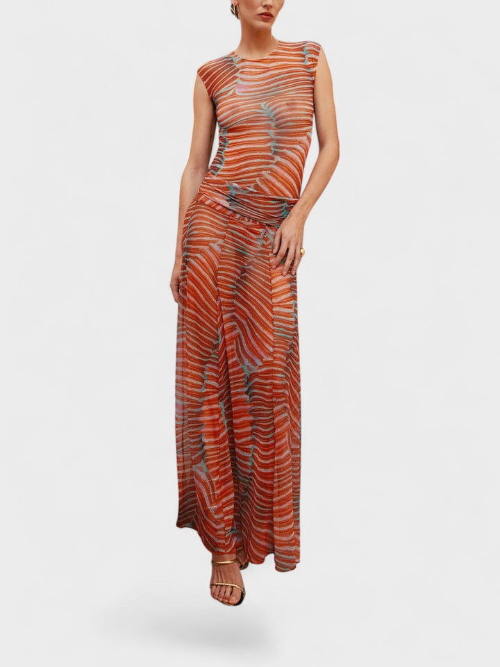 AURORA | Wavy Glowing Mesh Bodysuit