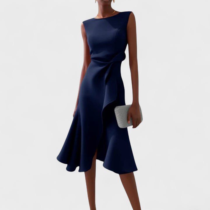 HALLIE | Asymmetrical midi dress
