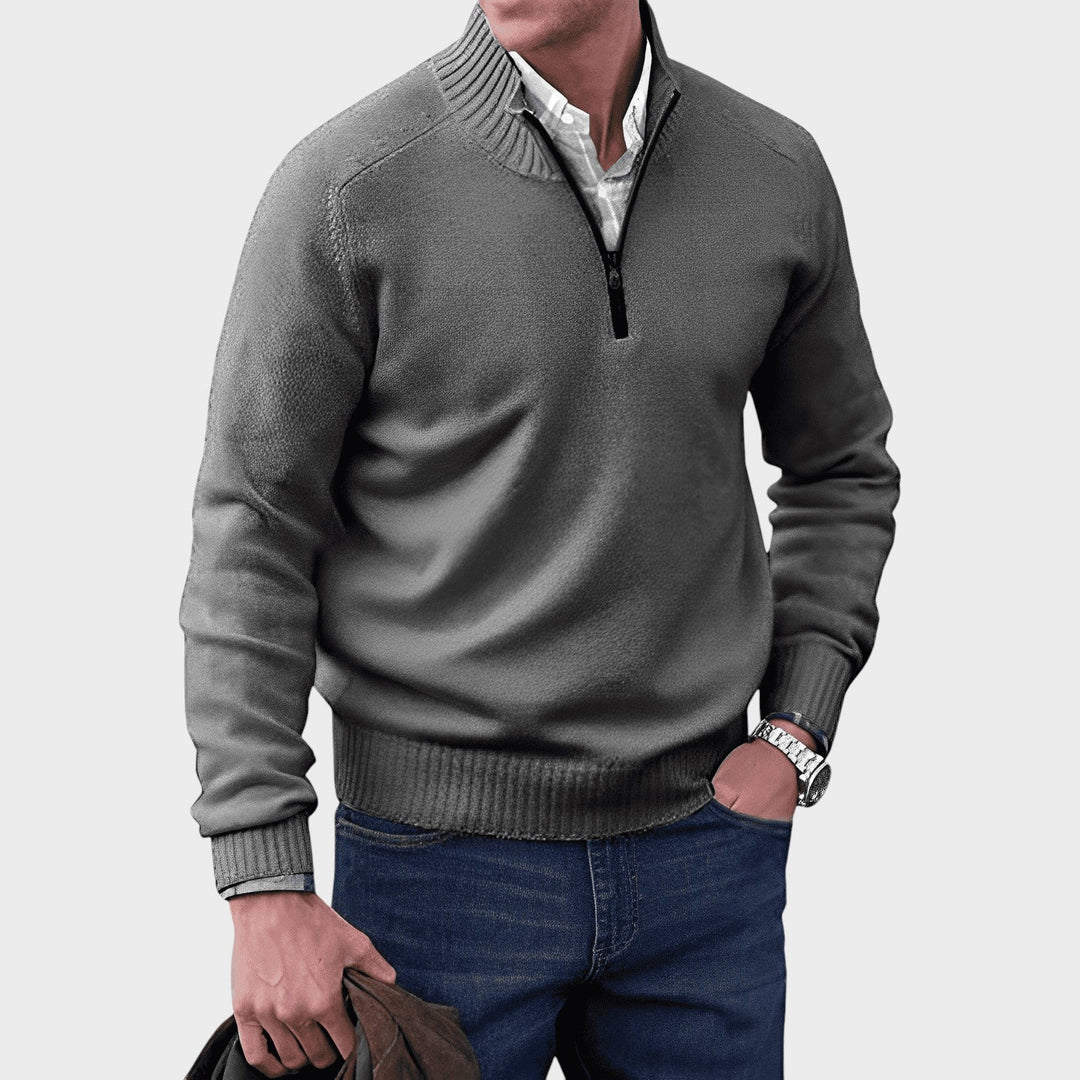 Warwick | Elegant cashmere sweater with zip fastening
