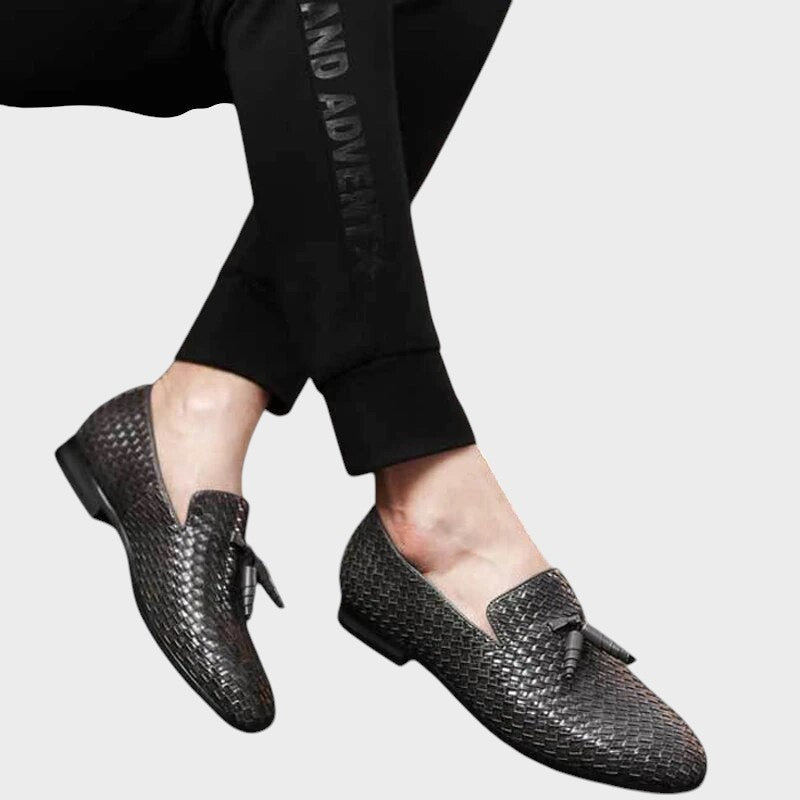 Archie | Woven leather loafers without laces