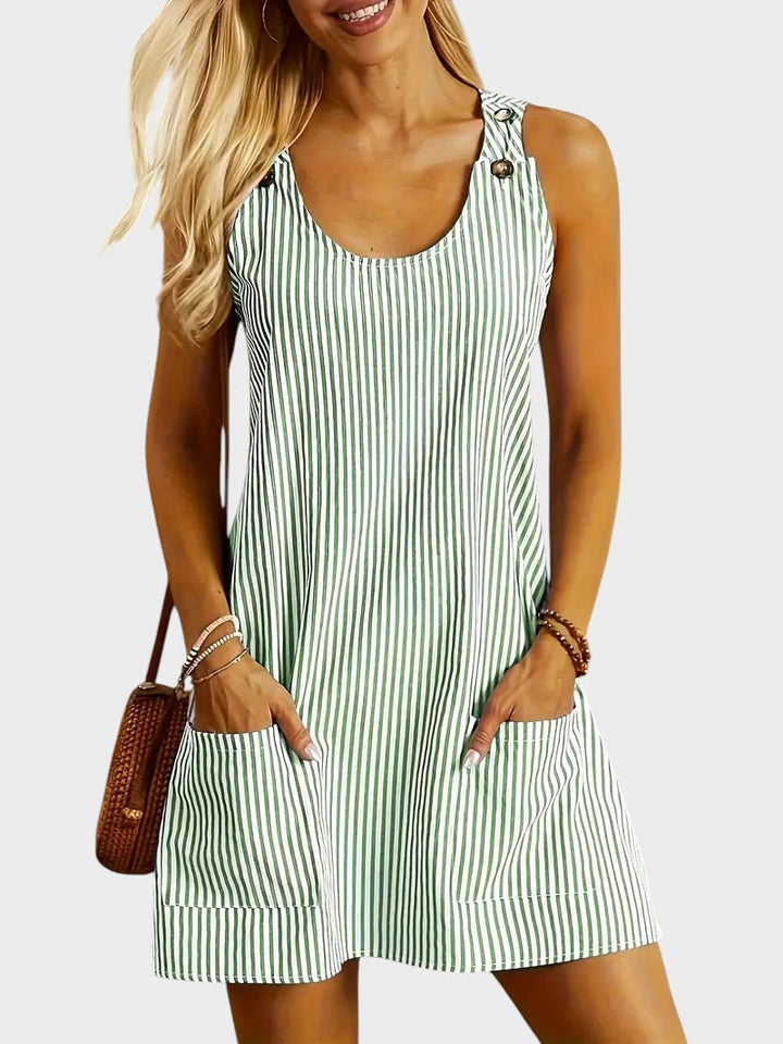 Selene™ | Stylish Striped Summer Dress with Pockets