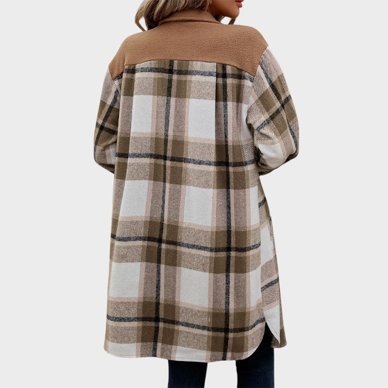 Celina | Shirt Jacket with Plaid Pattern and Pockets