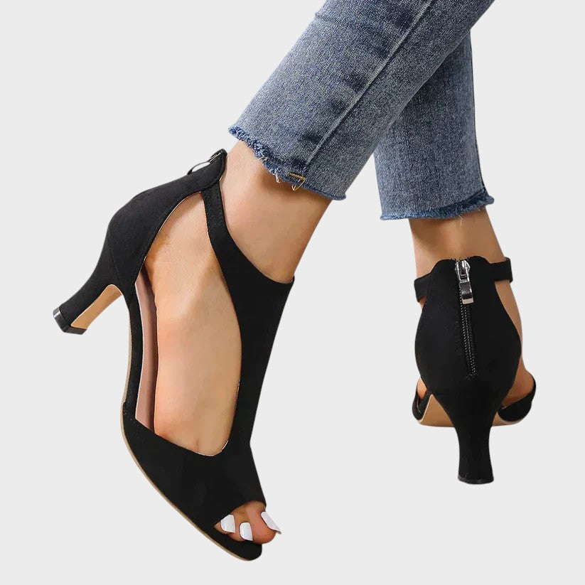 Erin  | Stylish Peep-Toe Heels