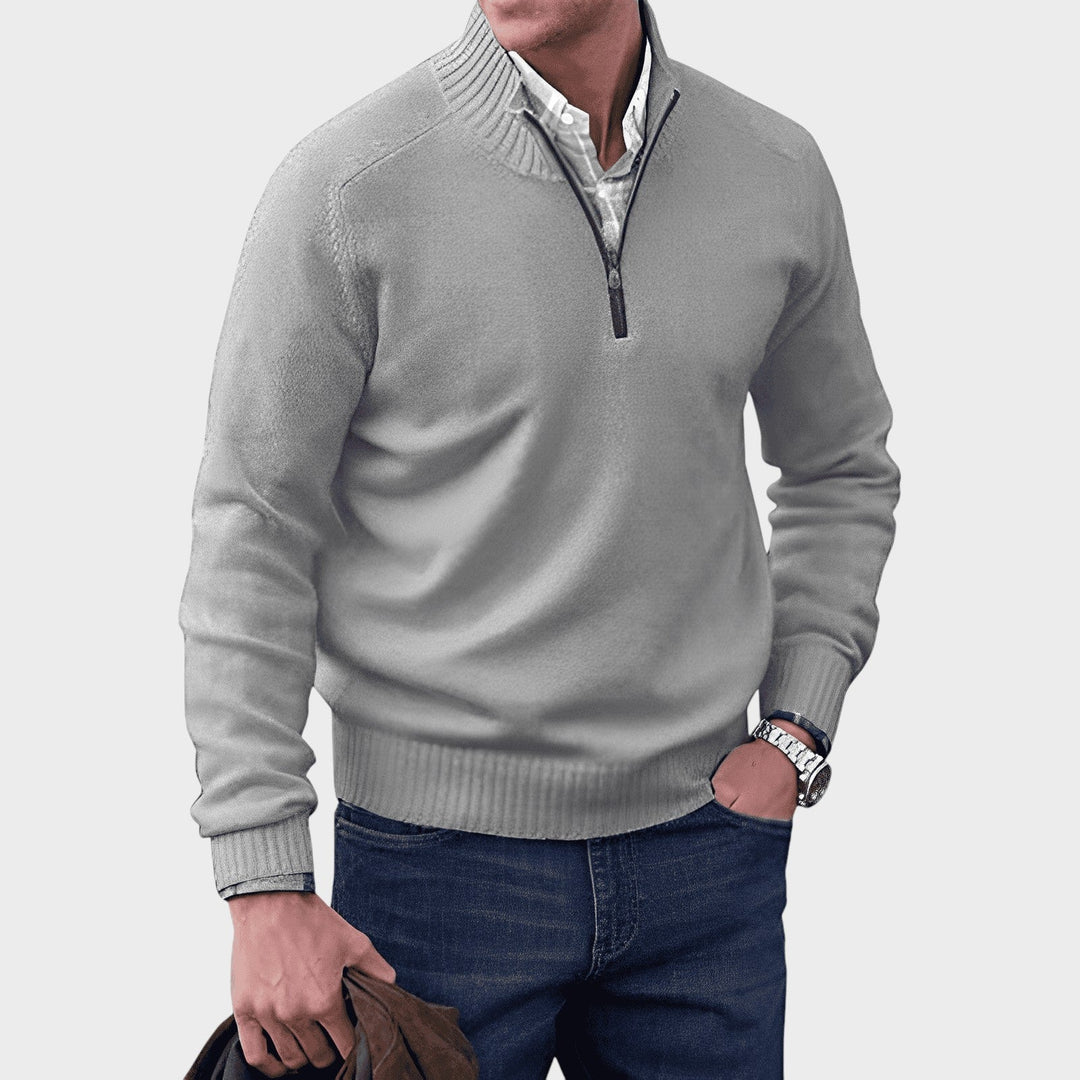Warwick | Elegant cashmere sweater with zip fastening