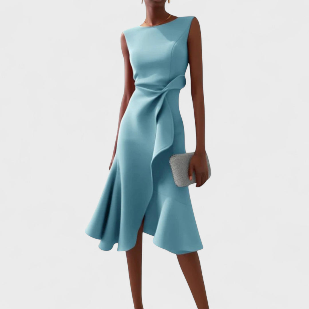 HALLIE | Asymmetrical midi dress