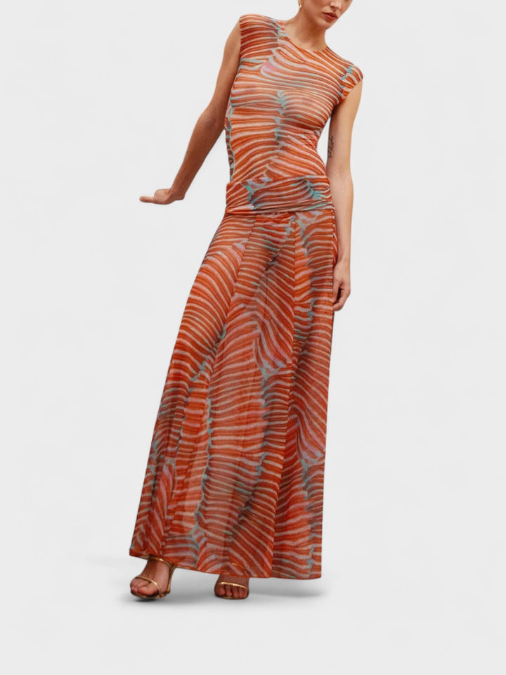 AURORA | Wavy Glowing Mesh Bodysuit