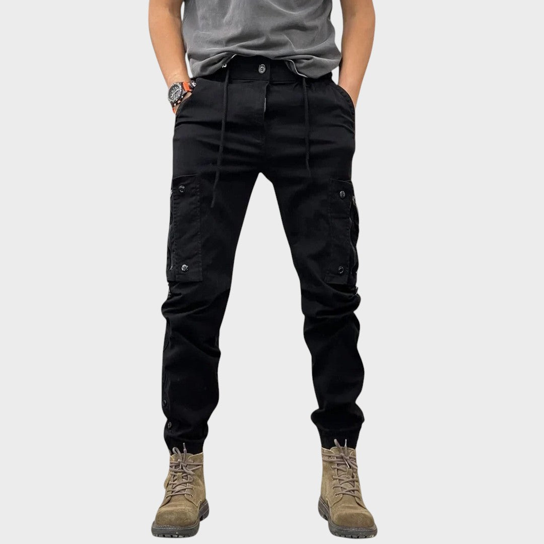 Elijah - Stretch cargo trousers with pockets