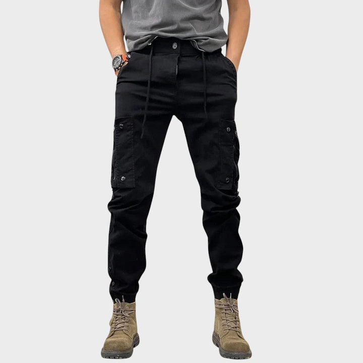 Elijah - Stretch cargo trousers with pockets