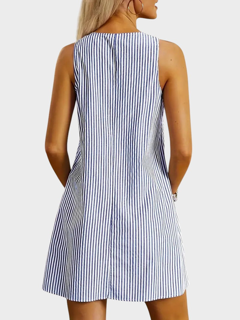 Selene™ | Stylish Striped Summer Dress with Pockets