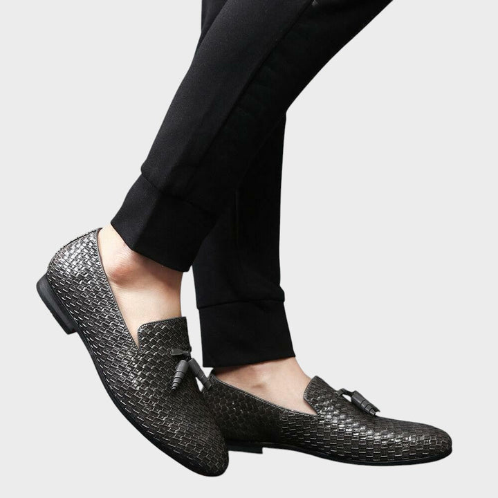 Archie | Woven leather loafers without laces