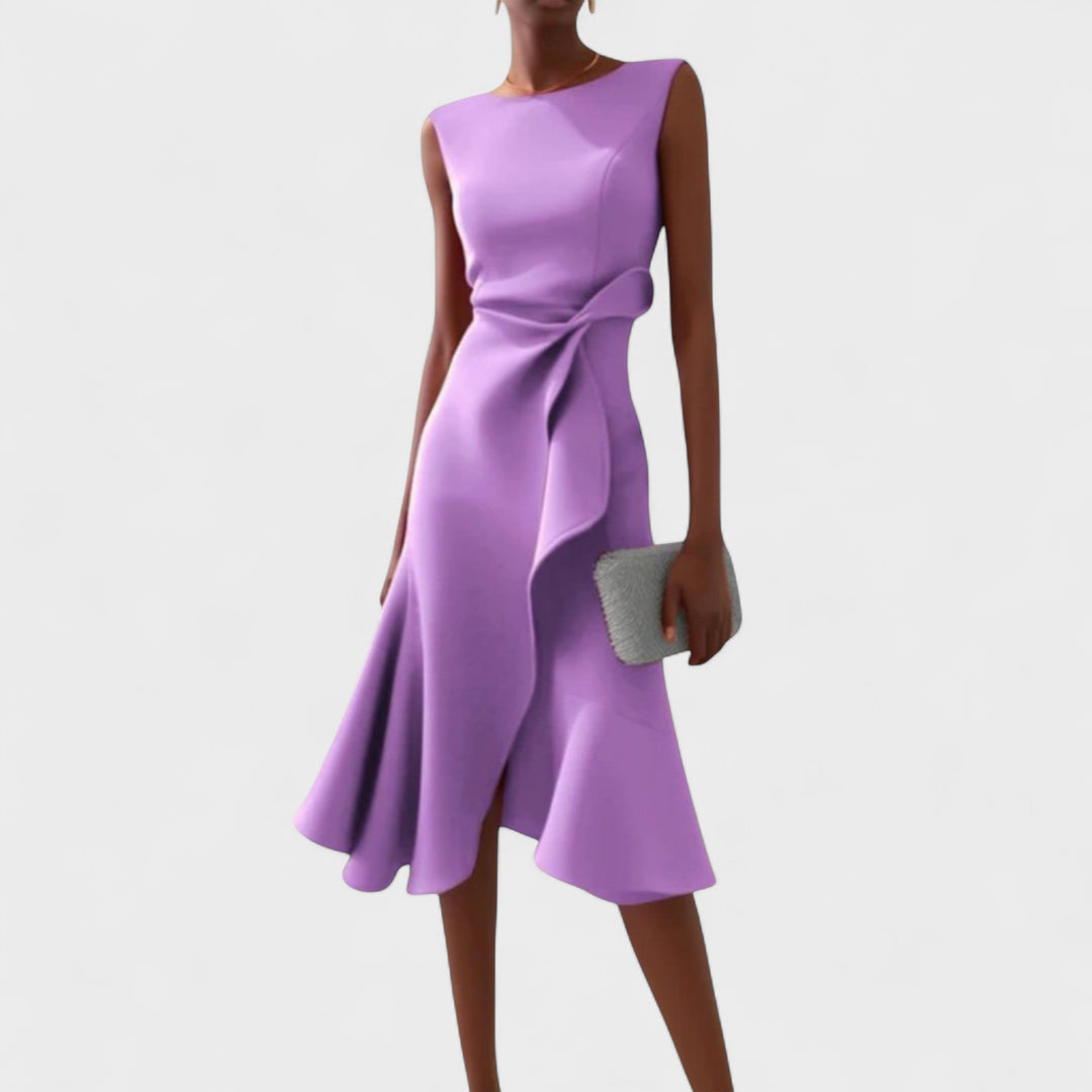 HALLIE | Asymmetrical midi dress