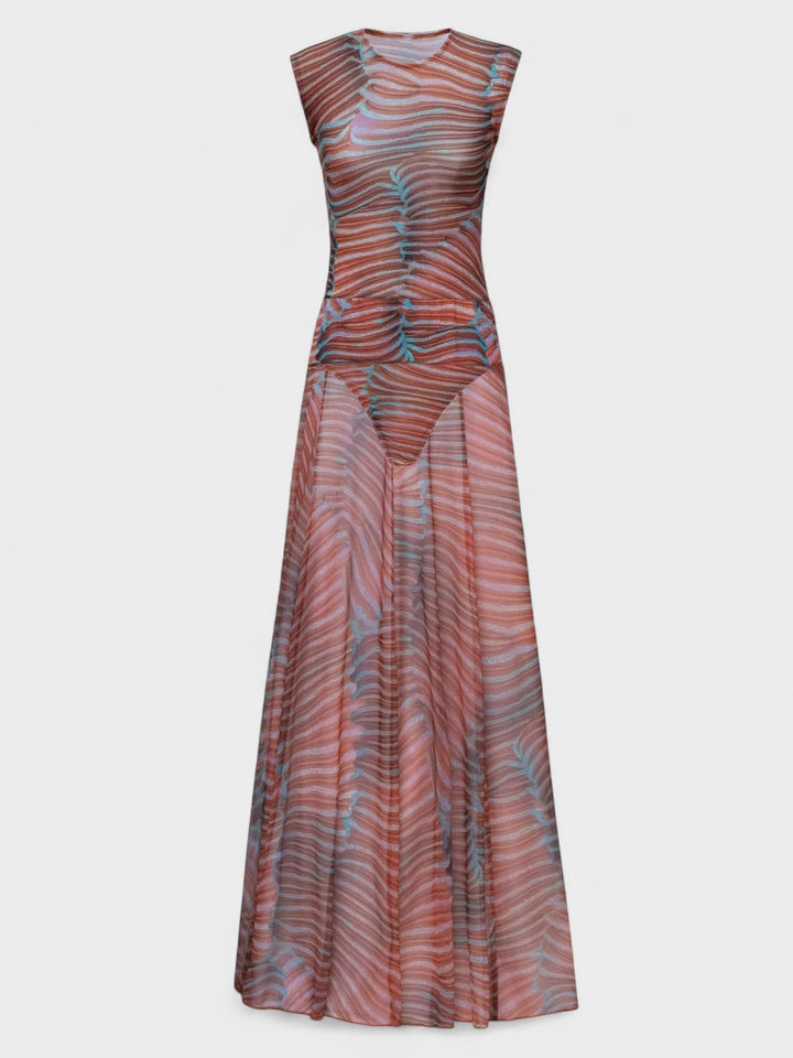 AURORA | Wavy Glowing Mesh Bodysuit