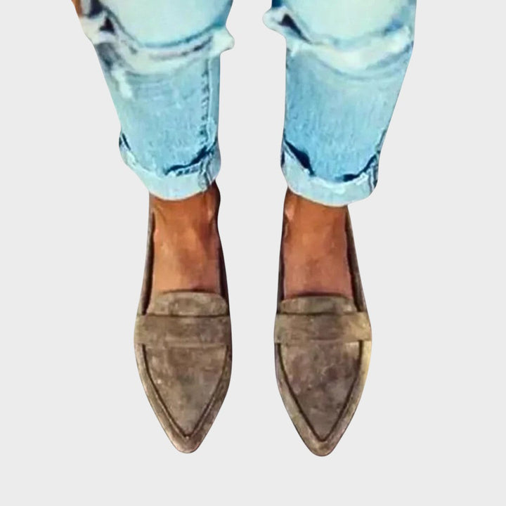 Rose | Suede Loafers with Pointed Toe