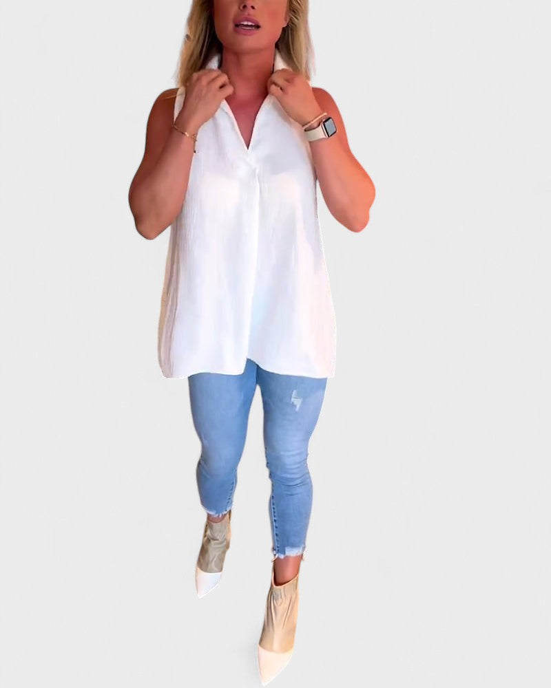 NANA | Sleeveless ruffled shirt