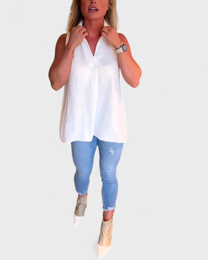 NANA | Sleeveless ruffled shirt