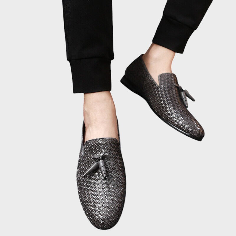 Archie | Woven leather loafers without laces